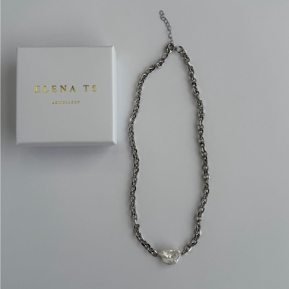 725 Silver Chain Necklace Pearl Necklace